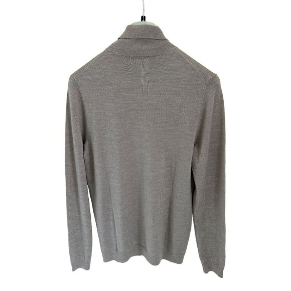 ASOS Merino Wool Knitted Turtleneck Pullover Sweater Dusty Pink/Gray Size Large - Picture 6 of 8